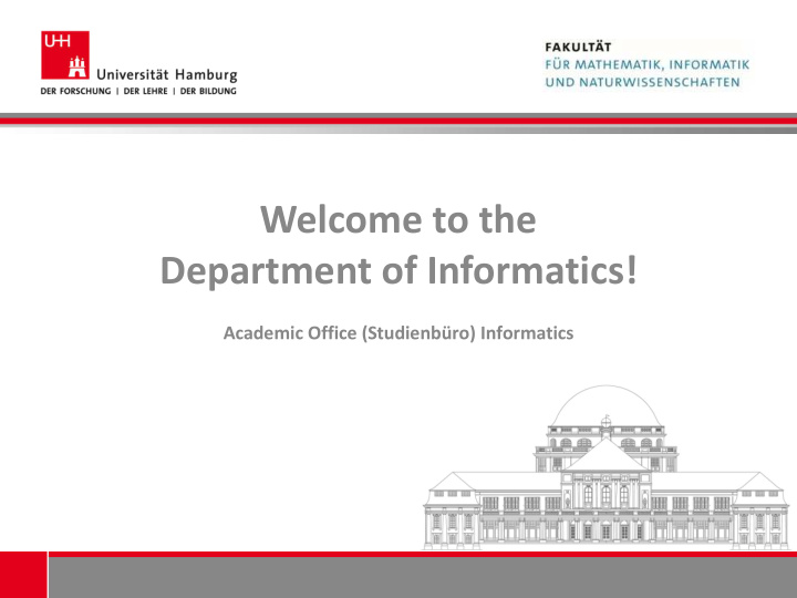 welcome to the department of informatics