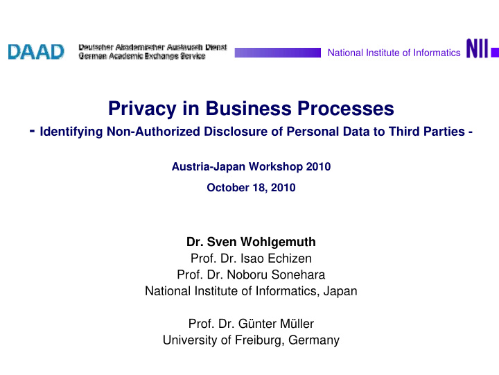 privacy in business processes