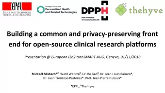 Glowing Bear  tranSMART  forked i2b2  MedCo  webclient    Front Ends  Clinical