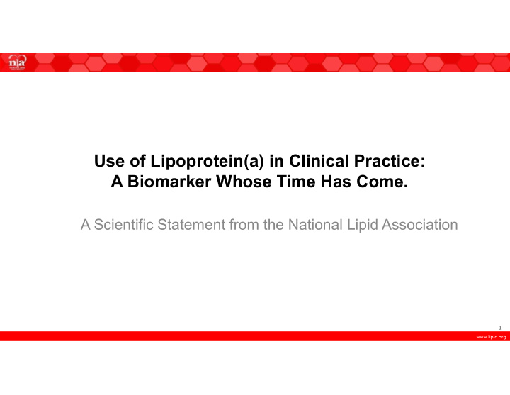 use of lipoprotein a in clinical practice a biomarker