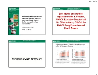 Best wishes and warmest  children and youth  Evidence-based drug prevention  regards from Mr. Y.