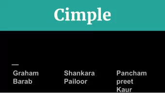 Cimple  Graham  Shankara  Pancham  Barab  Pailoor  preet  Kaur  Motivation  Struggles of a C