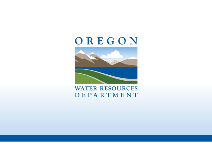 oregon water resources department instream transfers