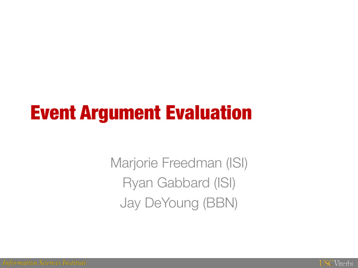 event argument evaluation