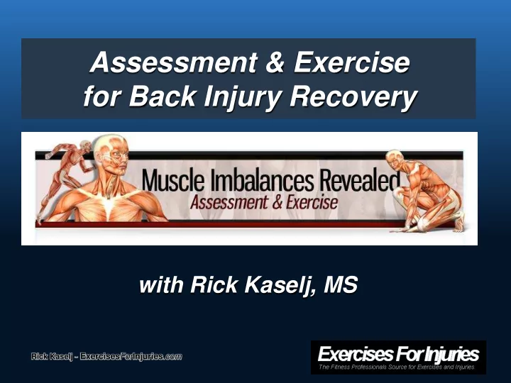 assessment amp exercise for back injury recovery