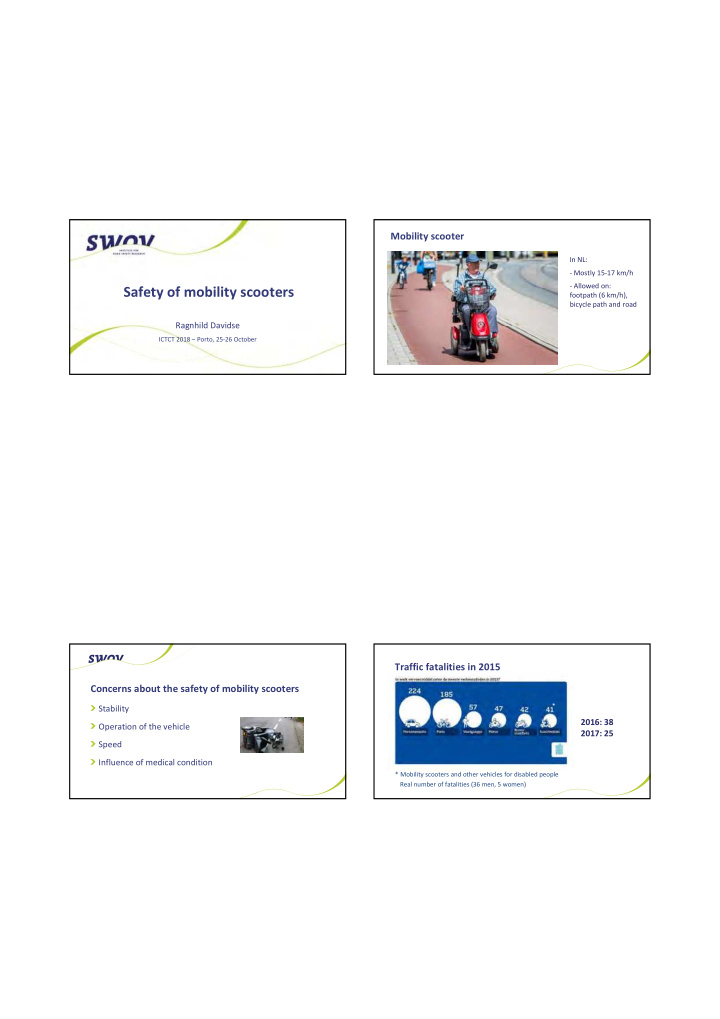 safety of mobility scooters