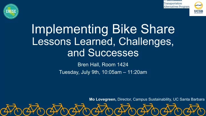 implementing bike share