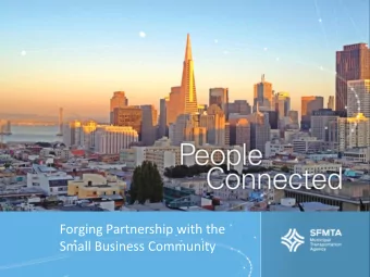 FY 2012-13 Annual  Report  Forging Partnership with the  Small Business Community  Transportation