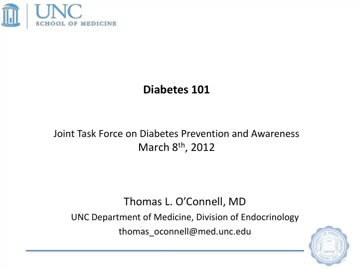 diabetes 101