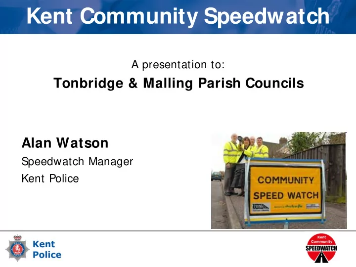 kent community speedwatch