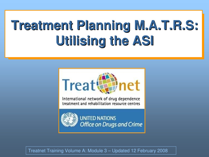treatment planning m a t r s treatment planning m a t r s