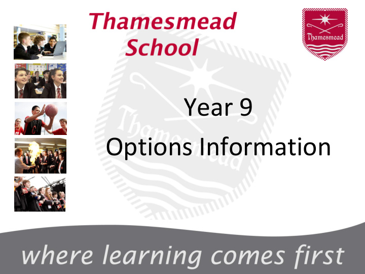 year 9 options information