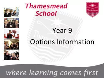 Year 9  Options Information  Changes to the GCSE  grading system  G  F  E  D  C  B  A  A*  1  2  3