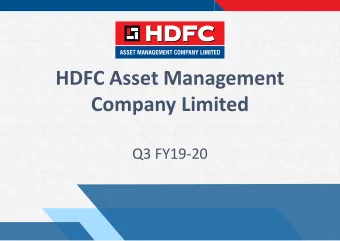HDFC Asset Management  Company Limited  Q3 FY19-20  1  Industry - AUM and Net Sales  Closing AUM