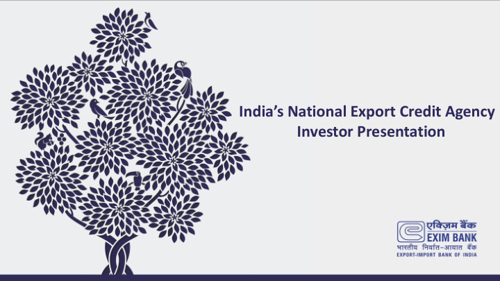 india s national export credit agency investor