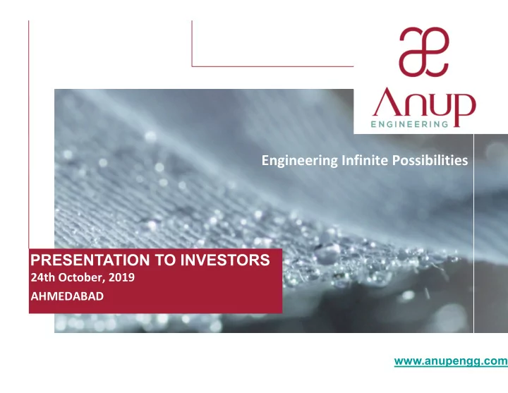 engineering infinite possibilities presentation to
