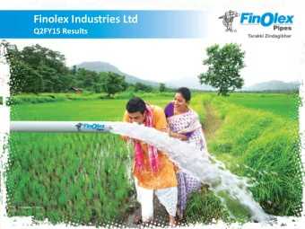 Finolex Industries Ltd  Q2FY15 Results  Disclaimer  No part  of this presentation is to be