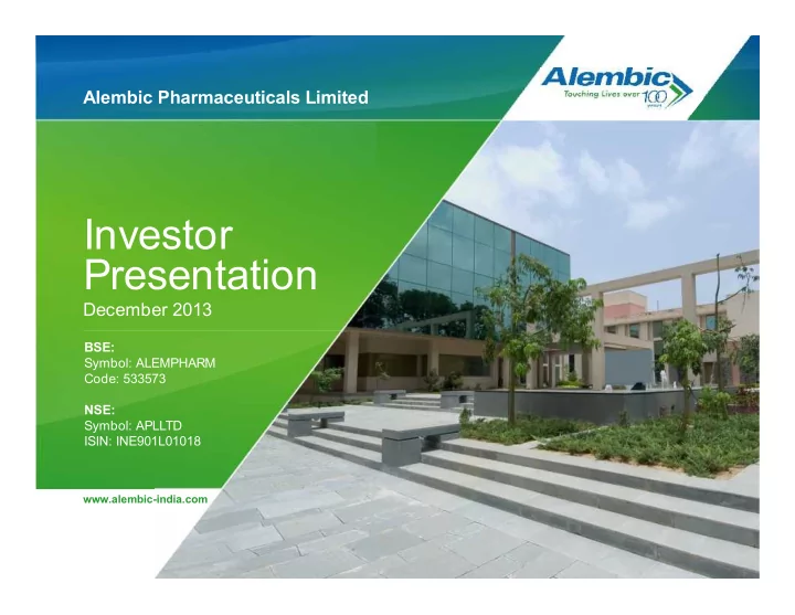 investor presentation
