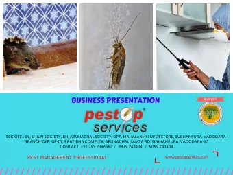 BUSINESS PRESENTATION  M E M B E R  REG.OFF.: 09, SHILPI SOCIETY, BH. ARUNACHAL SOCIETY, OPP.