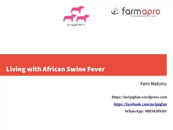 Living with African Swine Fever  Femi M  Mal  alomo  https://no1pigfan.wordpress.com