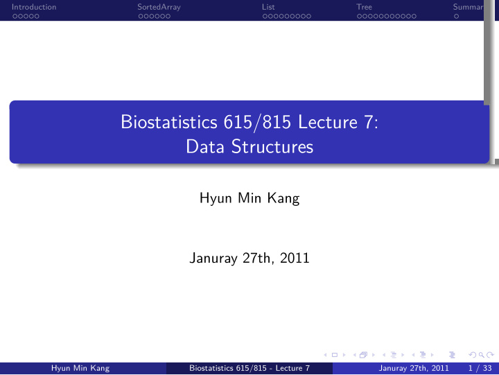 data structures biostatistics 615 815 lecture 7