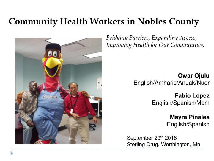 community health workers in nobles county