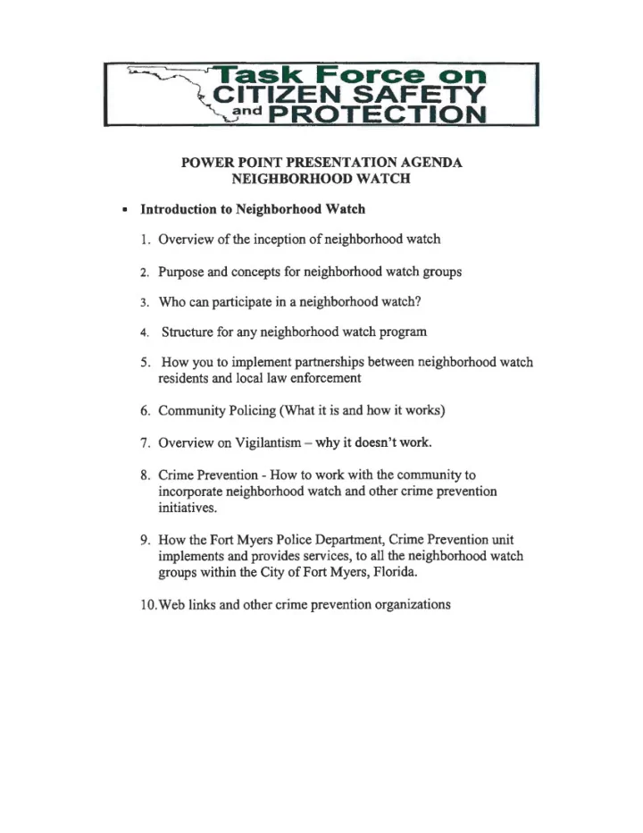 neighborhood watch