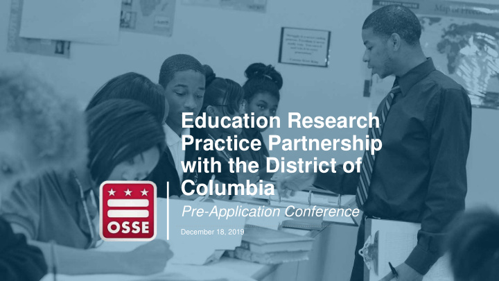 education research practice partnership with the district