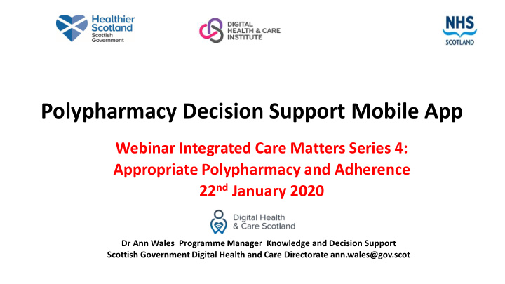 polypharmacy decision support mobile app