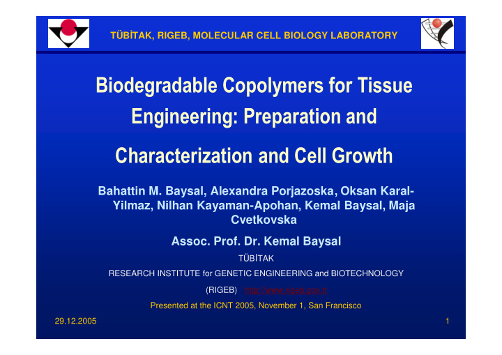 biodegradable copolymers for tissue engineering