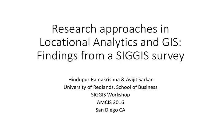 research approaches in
