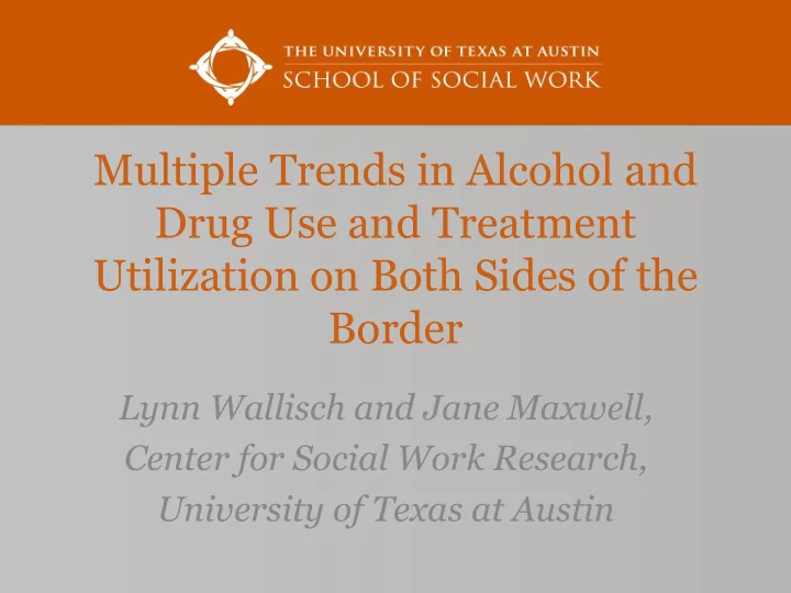 drug use and treatment utilization on both sides of the