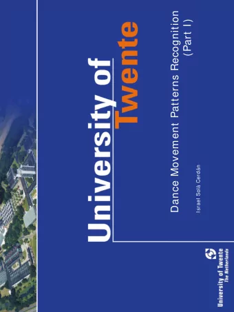 Dance Movement Patterns Recognition  (Part I)  1  Israel Sol Cerdn  EEMCS - HMI