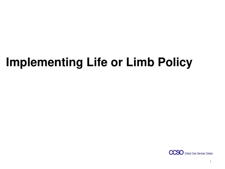 1 context the office of the chief coroner occ recommended