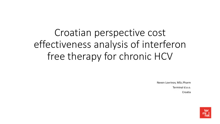 croatian perspective cost