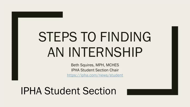 steps to finding