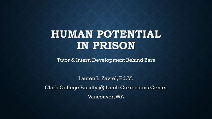 human potential