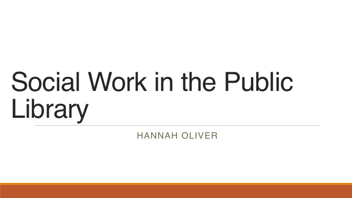 social work in the public library