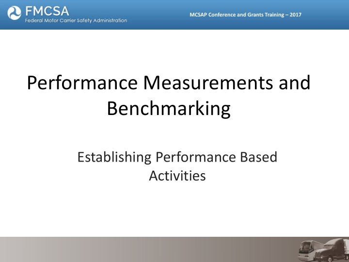 performance measurements and benchmarking