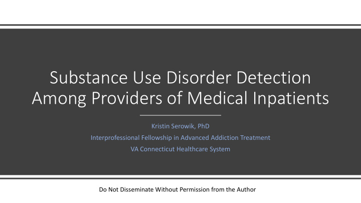 substance use disorder detection