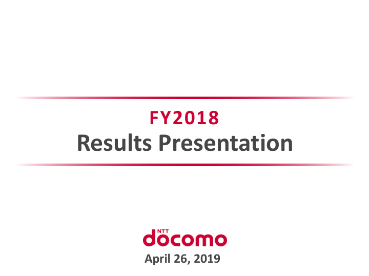 results presentation