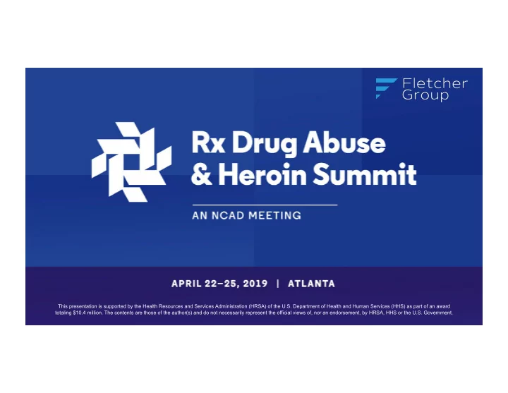 this presentation is supported by the health resources