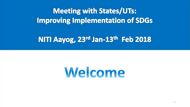 1 me meeting w with st states amp amp u uts on on sd sdgs