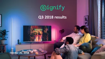 Q3 2018 results  October 26,  2018  Important information  Forward-Looking Statements and Risks