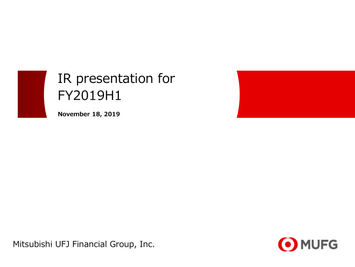 ir presentation for fy2019h1