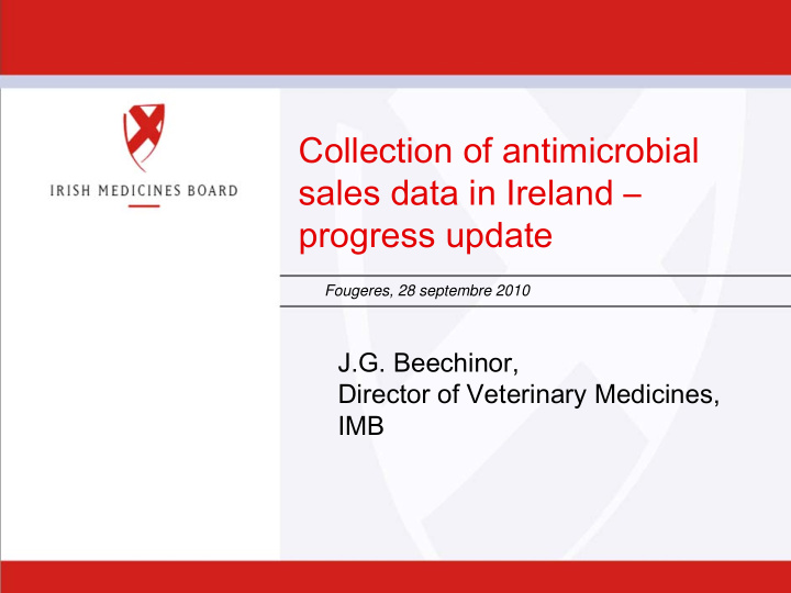collection of antimicrobial sales data in ireland