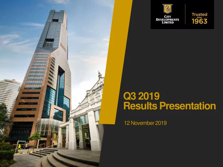 q3 2019 results presentation