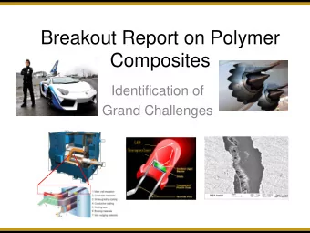 Breakout Report on Polymer  Composites  Identification of  Grand Challenges  Breakout Polymer