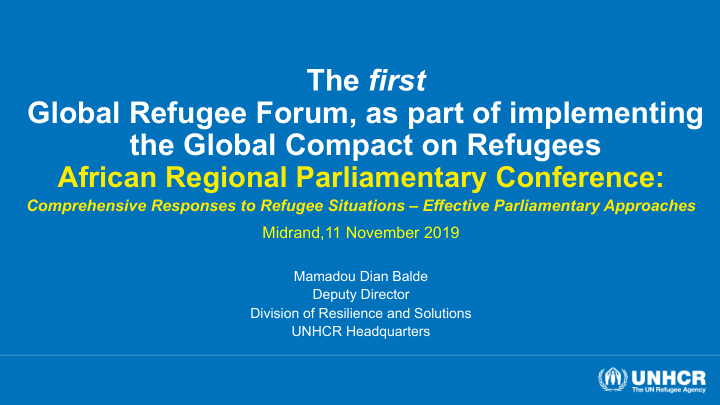 the first global refugee forum as part of implementing