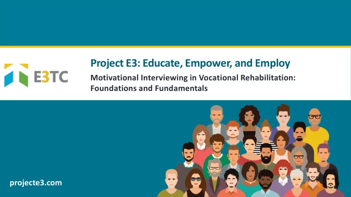 project e3 educate empower and employ